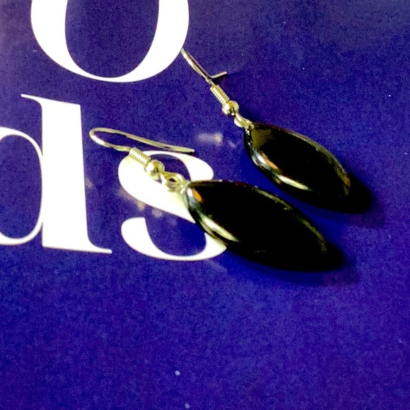 Silver Black Onyx Earrings - Picture 2 of 3